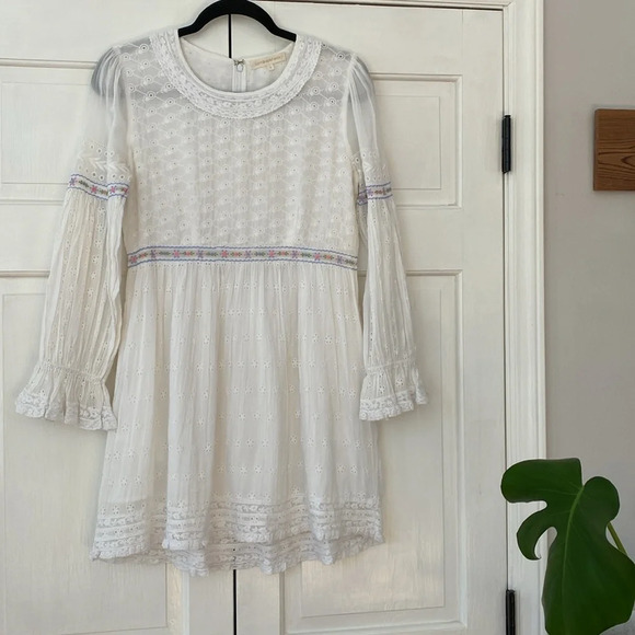 LoveShackFancy Jullian Dress White Eyelet‎ Graduation Bridal Lace Embroidered 4 - Picture 6 of 14